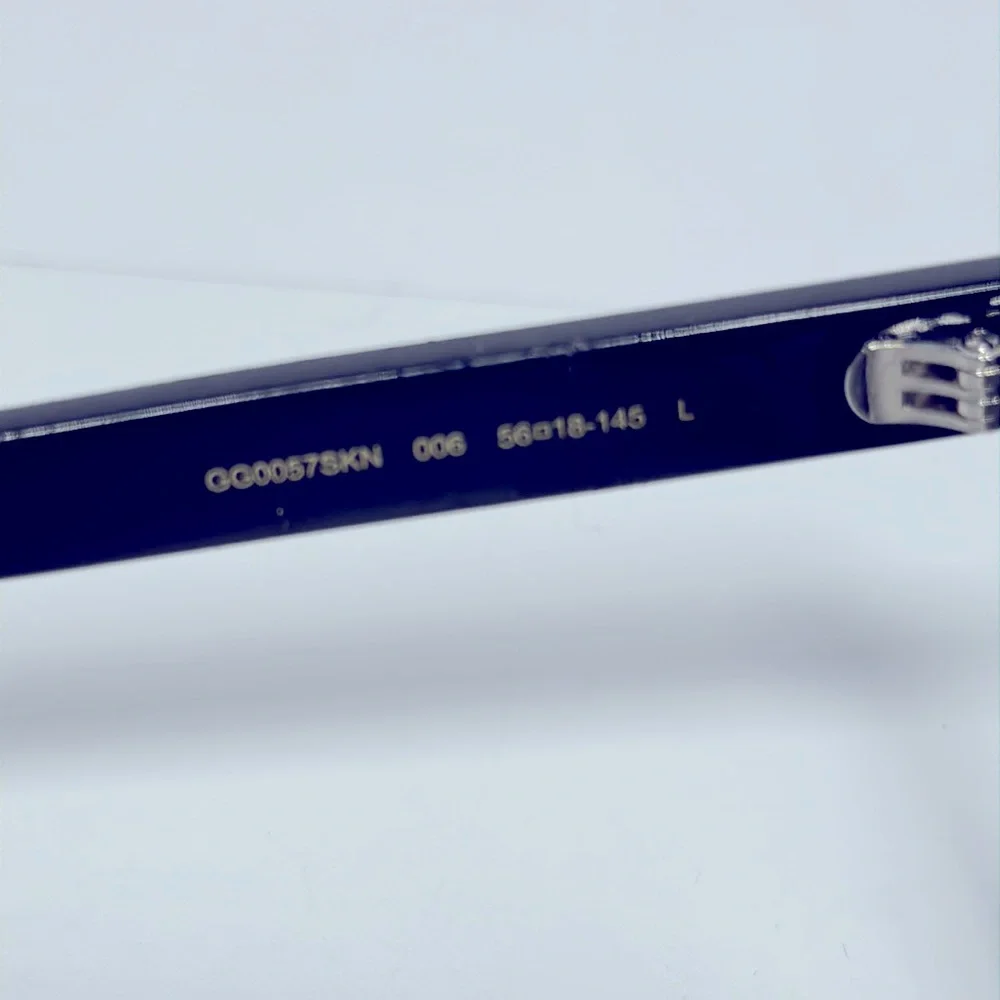 NWT Authentic Gucci Full Rim Rectangle Sunglasses- Black/Smoke - Picture 5 of 8